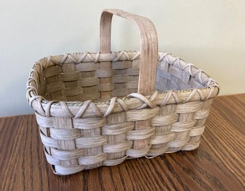 basket with oak handle