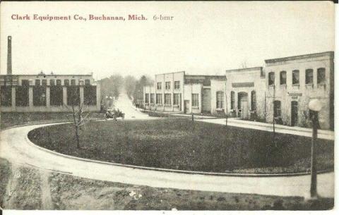 Image of postcard of Clark Equipment Company in Buchanan, MI