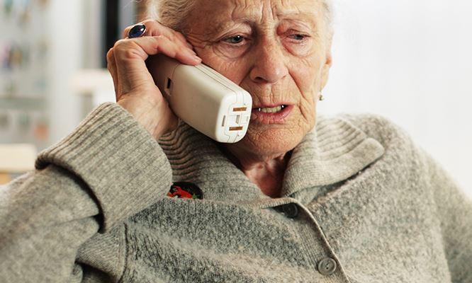 Elderly Woman on Phone