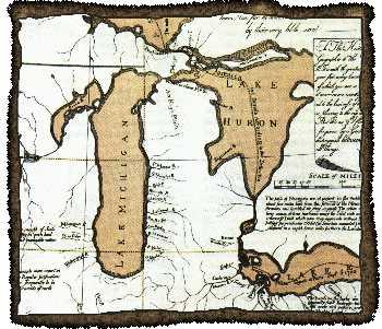 Image of Michigan boundaries involved in Toledo War