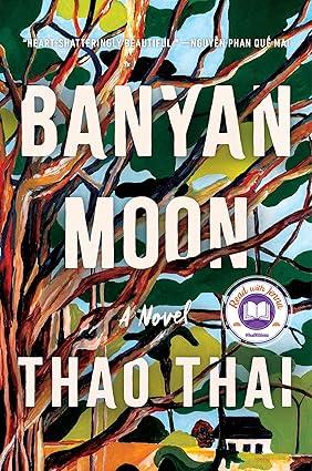 Title of book Banyon Moon and picture of a banyon tree