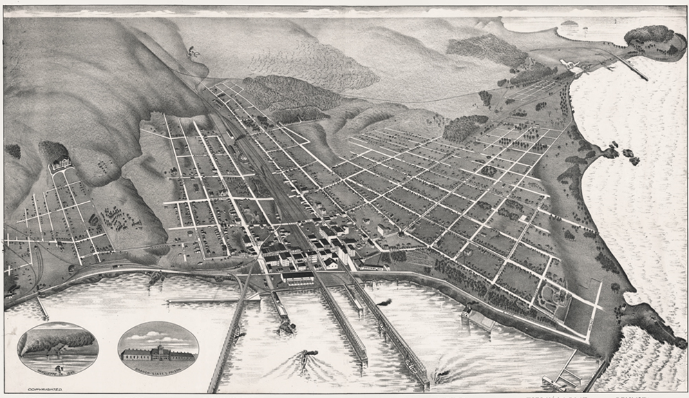 Historical Map of Marquette Michigan